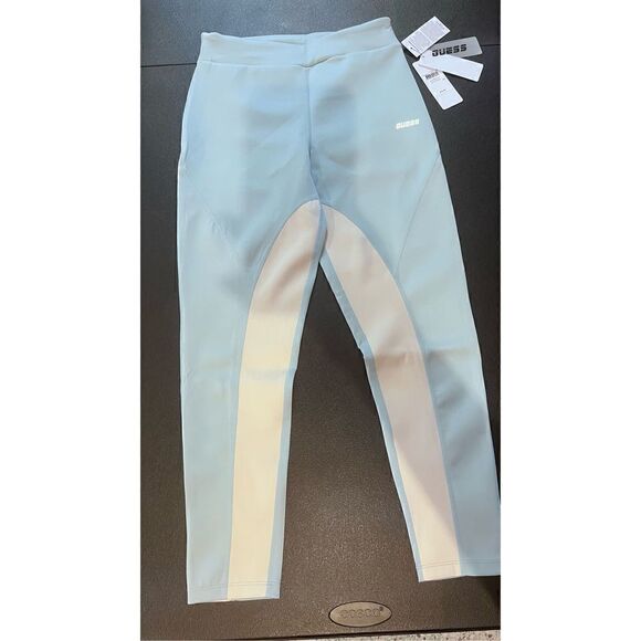 GUESS SKYLINE LIGHT BLUE AGNES LEGGINGS SIZE L P1-30 NEW - Picture 1 of 16